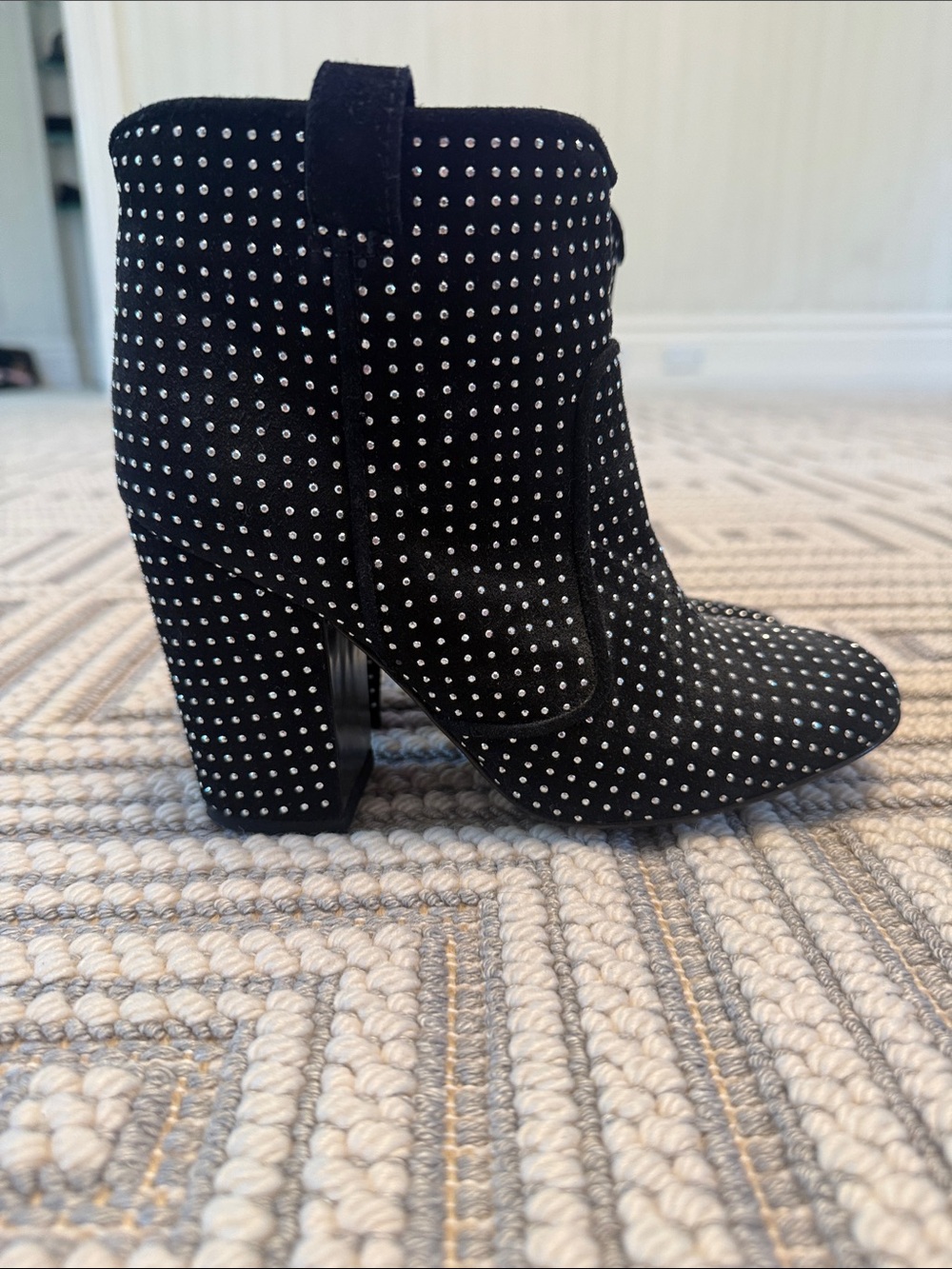 Laurence Dacade Black Suede Studded Ankle Boot